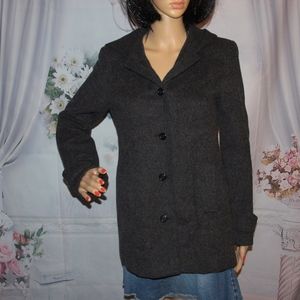 Vintage B. Moss Winter Hooded Coat/Jacket Alpaca Wool S